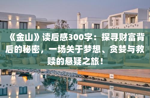 《金山》读后感300字：探寻财富背后的秘密，一场关于梦想、贪婪与救赎的悬疑之旅！