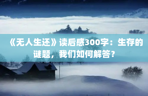 《无人生还》读后感300字：生存的谜题，我们如何解答？