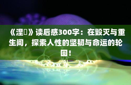 《涅槃》读后感300字：在毁灭与重生间，探索人性的坚韧与命运的轮回！