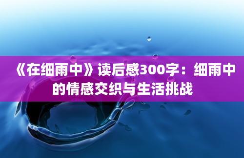 《在细雨中》读后感300字：细雨中的情感交织与生活挑战