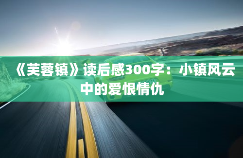 《芙蓉镇》读后感300字：小镇风云中的爱恨情仇