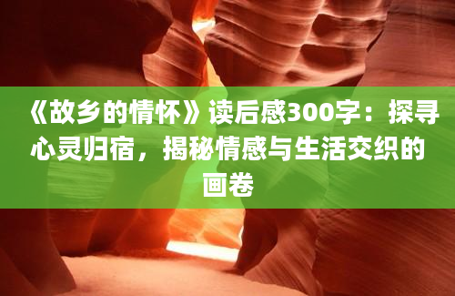 《故乡的情怀》读后感300字：探寻心灵归宿，揭秘情感与生活交织的画卷