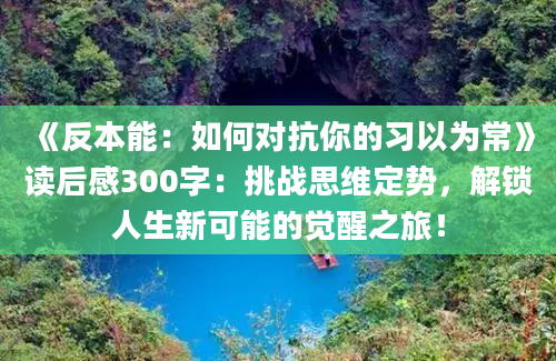 《反本能：如何对抗你的习以为常》读后感300字：挑战思维定势，解锁人生新可能的觉醒之旅！