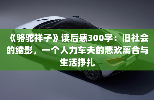 《骆驼祥子》读后感300字：旧社会的缩影，一个人力车夫的悲欢离合与生活挣扎