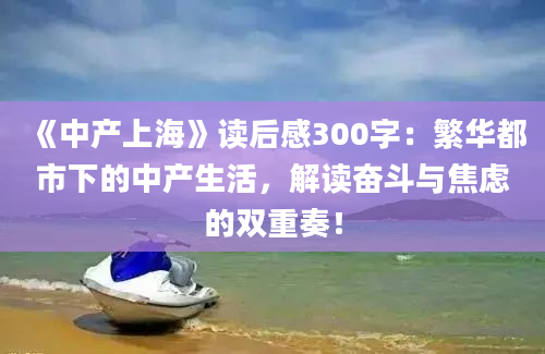 《中产上海》读后感300字：繁华都市下的中产生活，解读奋斗与焦虑的双重奏！