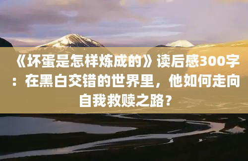 《坏蛋是怎样炼成的》读后感300字：在黑白交错的世界里，他如何走向自我救赎之路？