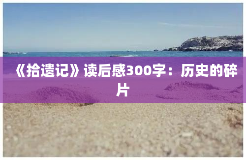 《拾遗记》读后感300字：历史的碎片