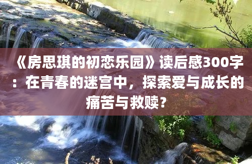 《房思琪的初恋乐园》读后感300字：在青春的迷宫中，探索爱与成长的痛苦与救赎？