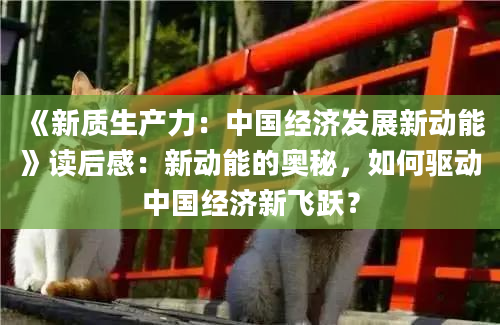 《新质生产力：中国经济发展新动能》读后感：新动能的奥秘，如何驱动中国经济新飞跃？