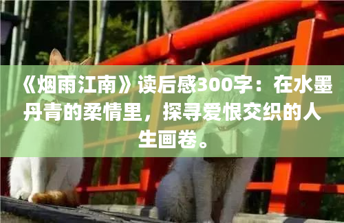 《烟雨江南》读后感300字：在水墨丹青的柔情里，探寻爱恨交织的人生画卷。