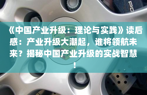 《中国产业升级：理论与实践》读后感：产业升级大潮起，谁将领航未来？揭秘中国产业升级的实战智慧！