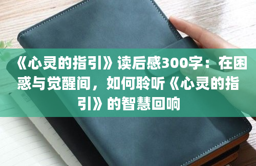 《心灵的指引》读后感300字：在困惑与觉醒间，如何聆听《心灵的指引》的智慧回响