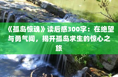 《孤岛惊魂》读后感300字：在绝望与勇气间，揭开孤岛求生的惊心之旅