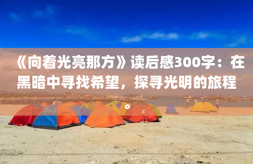 《向着光亮那方》读后感300字：在黑暗中寻找希望，探寻光明的旅程。