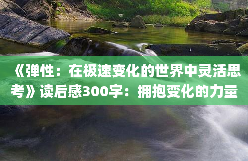 《弹性：在极速变化的世界中灵活思考》读后感300字：拥抱变化的力量