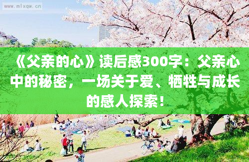 《父亲的心》读后感300字：父亲心中的秘密，一场关于爱、牺牲与成长的感人探索！