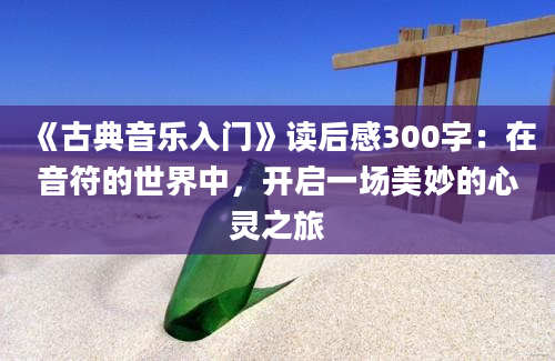 《古典音乐入门》读后感300字：在音符的世界中，开启一场美妙的心灵之旅