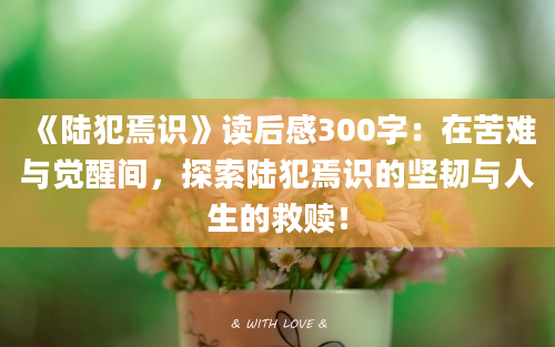 《陆犯焉识》读后感300字：在苦难与觉醒间，探索陆犯焉识的坚韧与人生的救赎！