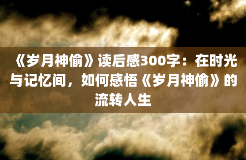 《岁月神偷》读后感300字：在时光与记忆间，如何感悟《岁月神偷》的流转人生