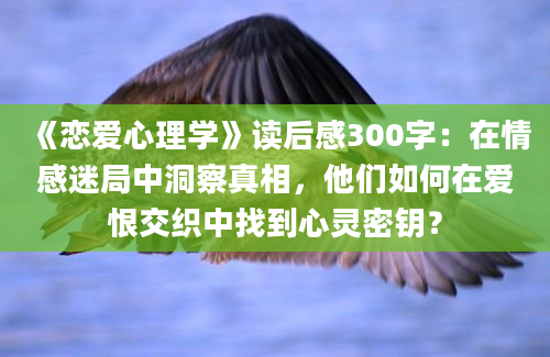 《恋爱心理学》读后感300字：在情感迷局中洞察真相，他们如何在爱恨交织中找到心灵密钥？