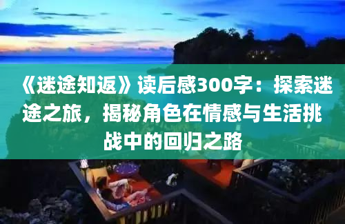 《迷途知返》读后感300字：探索迷途之旅，揭秘角色在情感与生活挑战中的回归之路