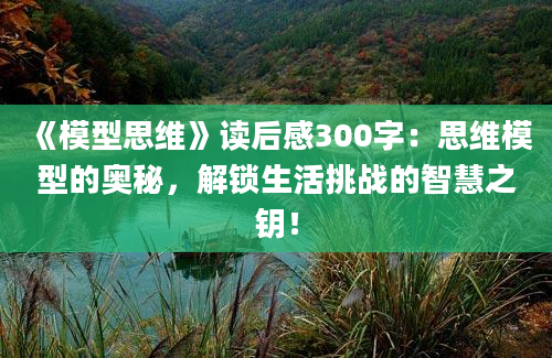 《模型思维》读后感300字：思维模型的奥秘，解锁生活挑战的智慧之钥！