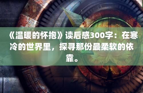 《温暖的怀抱》读后感300字：在寒冷的世界里，探寻那份最柔软的依靠。