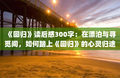 《回归》读后感300字：在漂泊与寻觅间，如何踏上《回归》的心灵归途