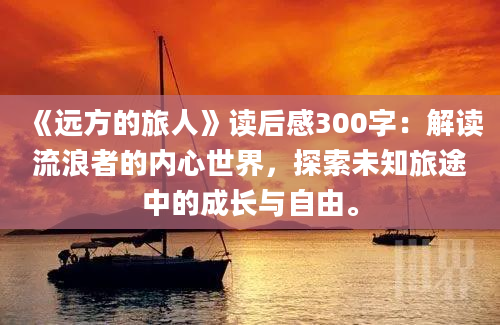 《远方的旅人》读后感300字：解读流浪者的内心世界，探索未知旅途中的成长与自由。