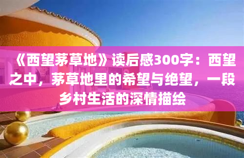 《西望茅草地》读后感300字：西望之中，茅草地里的希望与绝望，一段乡村生活的深情描绘