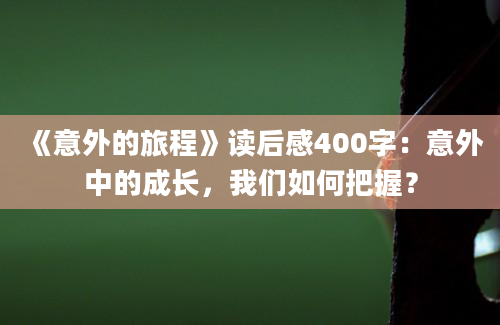 《意外的旅程》读后感400字：意外中的成长，我们如何把握？