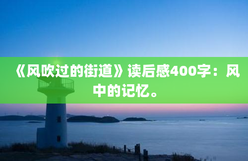 《风吹过的街道》读后感400字：风中的记忆。