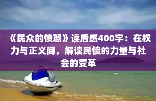 《民众的愤怒》读后感400字：在权力与正义间，解读民愤的力量与社会的变革