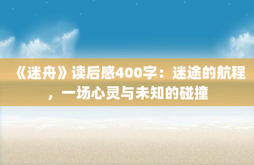 《迷舟》读后感400字：迷途的航程，一场心灵与未知的碰撞