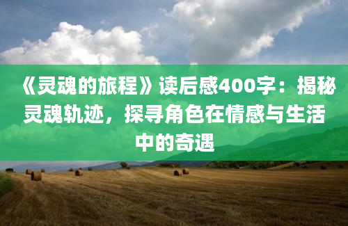 《灵魂的旅程》读后感400字：揭秘灵魂轨迹，探寻角色在情感与生活中的奇遇