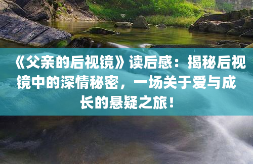 《父亲的后视镜》读后感：揭秘后视镜中的深情秘密，一场关于爱与成长的悬疑之旅！