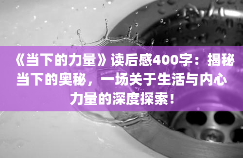 《当下的力量》读后感400字：揭秘当下的奥秘，一场关于生活与内心力量的深度探索！