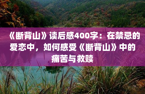 《断背山》<a href=https://www.baixuetang.com target=_blank class=infotextkey>读后感</a>400字：在禁忌的爱恋中，如何感受《断背山》中的痛苦与救赎