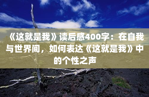 《这就是我》读后感400字：在自我与世界间，如何表达《这就是我》中的个性之声