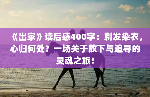 《出家》读后感400字：剃发染衣，心归何处？一场关于放下与追寻的灵魂之旅！