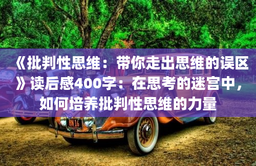 《批判性思维：带你走出思维的误区》读后感400字：在思考的迷宫中，如何培养批判性思维的力量