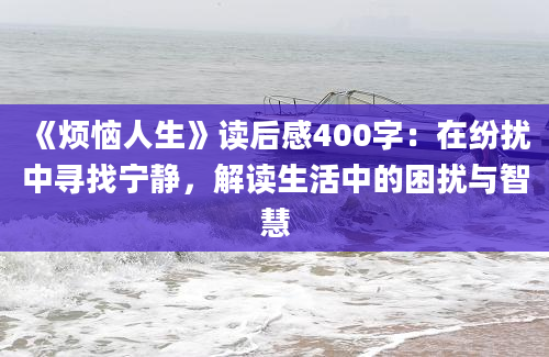 《烦恼人生》读后感400字：在纷扰中寻找宁静，解读生活中的困扰与智慧