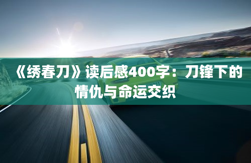 《绣春刀》读后感400字：刀锋下的情仇与命运交织