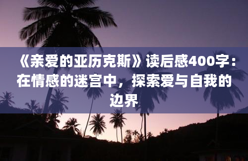 《亲爱的亚历克斯》读后感400字：在情感的迷宫中，探索爱与自我的边界