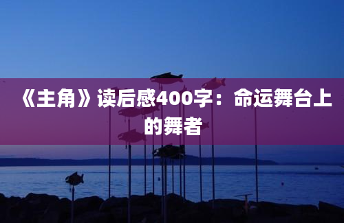 《主角》读后感400字：命运舞台上的舞者