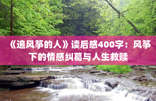 《追风筝的人》读后感400字：风筝下的情感纠葛与人生救赎