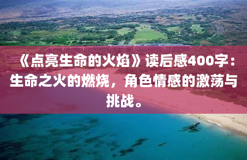 《点亮生命的火焰》读后感400字：生命之火的燃烧，角色情感的激荡与挑战。