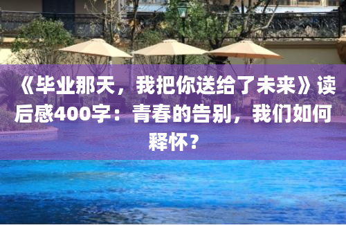 《毕业那天，我把你送给了未来》读后感400字：青春的告别，我们如何释怀？