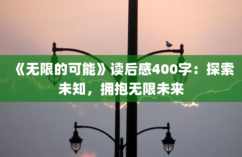 《无限的可能》读后感400字：探索未知，拥抱无限未来