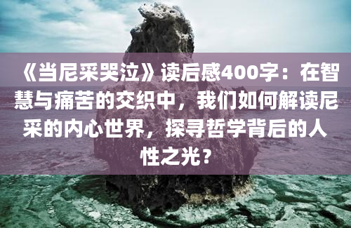 《当尼采哭泣》读后感400字：在智慧与痛苦的交织中，我们如何解读尼采的内心世界，探寻哲学背后的人性之光？